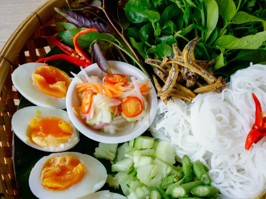 Rice with curry thai style