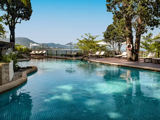 romantic dine in restaurant by the pool at karon phuket