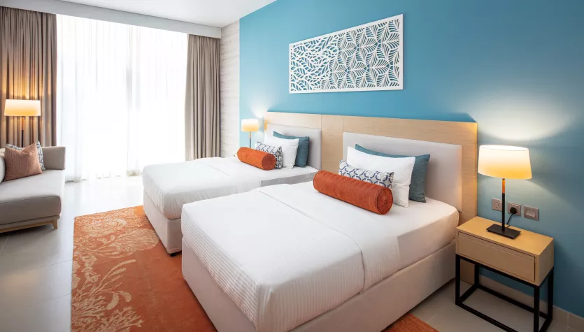Family Room Panoramic Sea View Double Double at Centara Mirage Beach Resort Dubai Family Room Panoramic Sea View Double Double at Centara Mirage Beach Resort Dubai