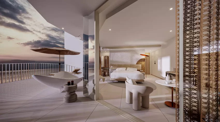 Deluxe Spa Suite Ocean View room at Centara